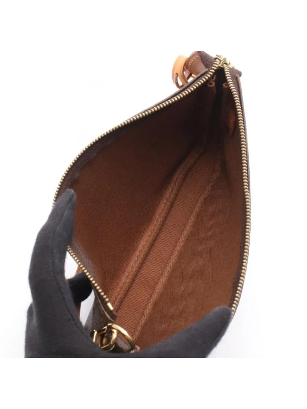 Louis Vuitton Handbag Pochette Soir Canvas Leather